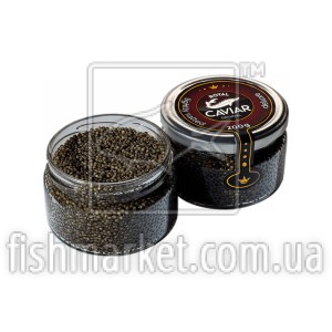 Чорна ікра осетра ROYAL CAVIAR - DE LUXE 200 г (забійна) Чорна ікра осетра ROYAL CAVIAR - DE LUXE 200 г (забійна)