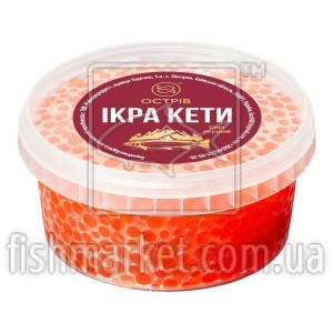 Икра лососевая кеты Остров, 500г, пластик