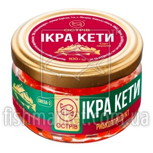 Икра лососевая кеты Остров, 100г Икра лососевая кеты Остров, 100г