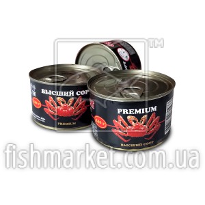 М'ясо краба у власному соку PREMIUM з/б (240 г) М'ясо краба у власному соку PREMIUM з/б (240 г)