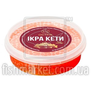 Икра лососевая кеты Остров, 300г, пластик