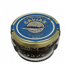 Черная икра зернистая осетра CAVIAR MALOSSOL, 30 г, стекло
