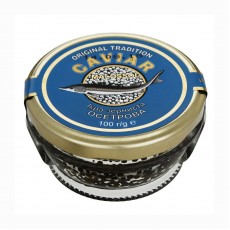 Черная икра зернистая осетра CAVIAR MALOSSOL, 100 г, стекло
