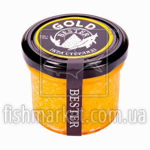 Черная икра стерляди альбиноса GOLD BESTER, 100 г, стекло Черная икра стерляди альбиноса GOLD BESTER, 100 г, стекло