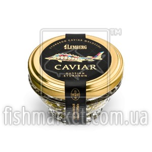 Черная икра русского осетра Lemberg 50 г, стекло